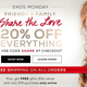 20% off everything with code SHARE
